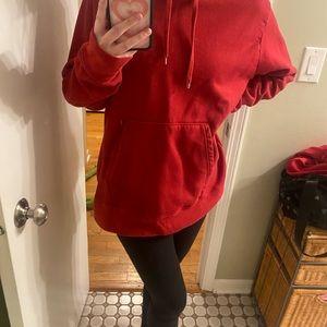 RED CHAMPION HOODIE